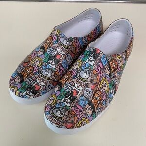 Sketchers BOBS Beach Bingo Aloha Cats EVA Slip-On Shoes Women’s Size 9